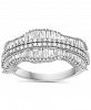 Diamond Baguette Wave Ring (1 ct. t. w. ) in 10k White Gold