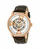 Reign Belfour Automatic Rose Gold Case, Genuine Brown Leather Watch 44mm