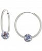 Giani Bernini Crystal Ball Small Hoop Earrings, 0.82", Created for Macy's