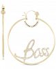 Simone I. Smith Crystal "Boss" Hoop Earrings in 18k Gold over Sterling Silver