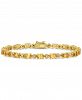 Citrine (8-1/10 ct. t. w. ) & Diamond Accent Link Bracelet in 18k Gold-Plated Sterling Silver