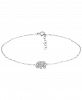Giani Bernini Cubic Zirconia Graduated Elephant Chain Link Ankle Bracelet in Sterling Silver, Created for Macy's