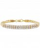 Diamond Double Row Rope Link Bracelet (1/5 ct. t. w. ) in 14k Gold-Plated Sterling Silver