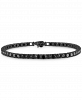 Esquire Men's Jewelry Black Spinel Tennis Bracelet (13 ct. t. w. ) in Black Rhodium-Plated Sterling Silver, Created for Macy's