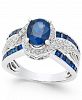 Sapphire (2-3/4 ct. t. w. ) and Diamond (1/3 ct. t. w. ) Ring in 14k White Gold