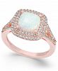 Lab-Created Opal (1-3/8 ct. t. w. ) and White Sapphire (1/2 ct. t. w. ) Ring in 14k Rose Gold-Plated Sterling Silver