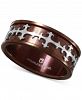 Men's Two-Tone Embellished Ring in Stainless Steel