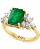 Effy Emerald (2-1/5 ct. t. w. ) & Diamond (5/8 ct. t. w. ) Ring in 14k Gold