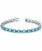 Blue Topaz Link Bracelet (20-3/4 ct. t. w. ) in Sterling Silver