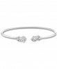 Wrapped Diamond Scattered Cluster Flex Cuff Bangle Bracelet (1/4 ct. t. w. ) in Sterling Silver, Created for Macy's