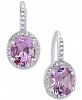 Amethyst (2-2/5 ct. t. w. ) and Diamond Accent Drop Earrings in Sterling Silver