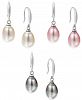 Cultured Freshwater Pearl Earring Set in Sterling Silver (7-1/2mm)