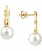 Effy Cultured Freshwater Pearl (10mm) Chain Link Drop Earrings in 14k Gold