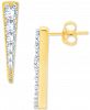 Diamond Graduated Spear Earrings (1/5 ct. t. w. ) in 14k Gold-Plated Sterling Silver