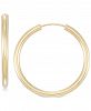 Italian Gold Small Highly Polished Flex Hoop Earrings in 14k Gold