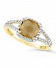 Citrine (1-1/3 ct. t. w. ) and Created White Sapphire (1/4 ct. t. w. ) Ring in 10k Yellow Gold