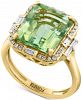Effy Green Amethyst (5-1/3 ct. t. w. ) & Diamond (1/3 ct. t. w. ) Halo Ring in 14k Gold