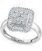 Effy Diamond Halo Cluster Ring (1 ct. t. w. ) in 14k White Gold