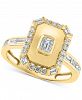 Effy Diamond Polished Rectangle Statement Ring (5/8 ct. t. w. ) in 14k Yellow Gold