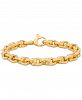 Horseshoe Link Chain Bracelet in 14k Gold-Plated Sterling Silver