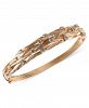 D'Oro by Effy Diamond Textured Bangle (1 ct. t. w. ) in 14k Yellow Gold