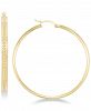 Simone I. Smith Textured Hoop Earrings in 18k Gold over Sterling Silver