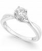 Diamond Solitaire Engagement Ring (1/3 c. t. t. w. ) in 14k White Gold