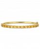 Oval-Cut Citrine (6-3/4 ct. t. w) Bangle in 18k Yellow Gold Over Sterling Silver