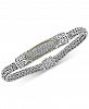 Effy Diamond Cluster Woven Link Bracelet (1/3 ct. t. w. ) in Sterling Silver & 18k Gold