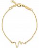 Sarah Chloe Heartbeat Link Bracelet in 14k Gold-Plated Sterling Silver