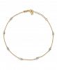 Bead Anklet in 14k Yellow and White Gold