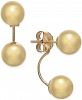 Double-Ball Drop Earrings in 10k Gold