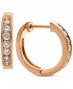 Diamond Huggie Hoop Earrings (1/2 ct. t. w. ) in 14k Rose Gold