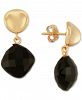 Onyx Drop Earrings in 14k Gold