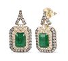 Le Vian New Emerald (1-3/8 ct. t. w. ) & Diamond (3/4 ct. t. w. ) Drop Earrings in 14k Gold