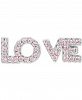 Giani Bernini Pink Cubic Zirconia Love Stud Earrings in Sterling Silver, Created for Macy's