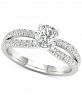 Diamond Bowed Shank Engagement Ring (1-1/3 ct. t. w. ) in 14k White Gold