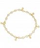 Giani Bernini Cubic Zirconia Cubic Zirconia Star Dangle Bracelet in Gold Flash Sterling Silver, Created for Macy's