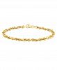 Italian Gold Diamond Cut Rope, 7-1/2" Chain Bracelet (3-3/4mm) in 14k Gold, Made in Italy
