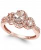 Morganite (3/4 ct. t. w. ) and Diamond (1/4 ct. t. w. ) Ring in 14k Rose Gold (Size 7 only)
