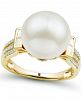 Honora Cultured Ming Pearl (12mm) & Diamond (1/5 ct. tw. ) Ring in 14k Gold