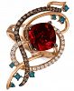 Le Vian Exotics Crazy Collection Pomegranate Garnet (4-1/2 ct. t. w. ) & Diamond (5/8 ct. t. w. ) Statement Ring in 14k Rose Gold