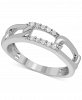 Diamond Chain Link Motif Ring (1/10 ct. t. w. ) in Sterling Silver