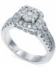 Bouquet by Effy Diamond Square Halo Engagement Ring in 14k White Gold (1-1/4 ct. t. w. )