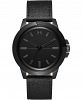 Mvmt Men's Minimal Sport Black Leather Strap Watch 45mm
