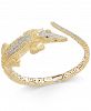 Diamond Crocodile Bypass Bracelet (1/2 ct. t. w. ) in 14k Gold-Plated Sterling Silver
