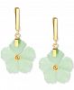Jade & Citrine (1/8 ct. t. w. ) Flower Drop Earrings in 14k Gold-Plated Sterling Silver