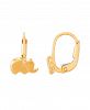 Childrens Tiny Elephant Earrings in 10K Yellow Gold
