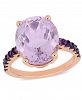 Pink Amethyst (7-7/8 ct. t. w. ) Ring in 18k Rose Gold over Sterling Silver