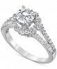 Diamond Raised Gallery Halo Engagement Ring (1-1/2 ct. t. w. ) in 14k White Gold